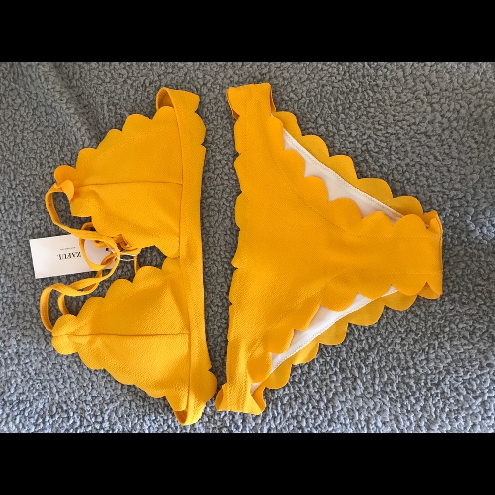 Yellow Scalloped Bikini